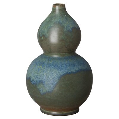Penzance Gray/Blue 14'' Indoor / Outdoor Ceramic Table Vase - Image 0