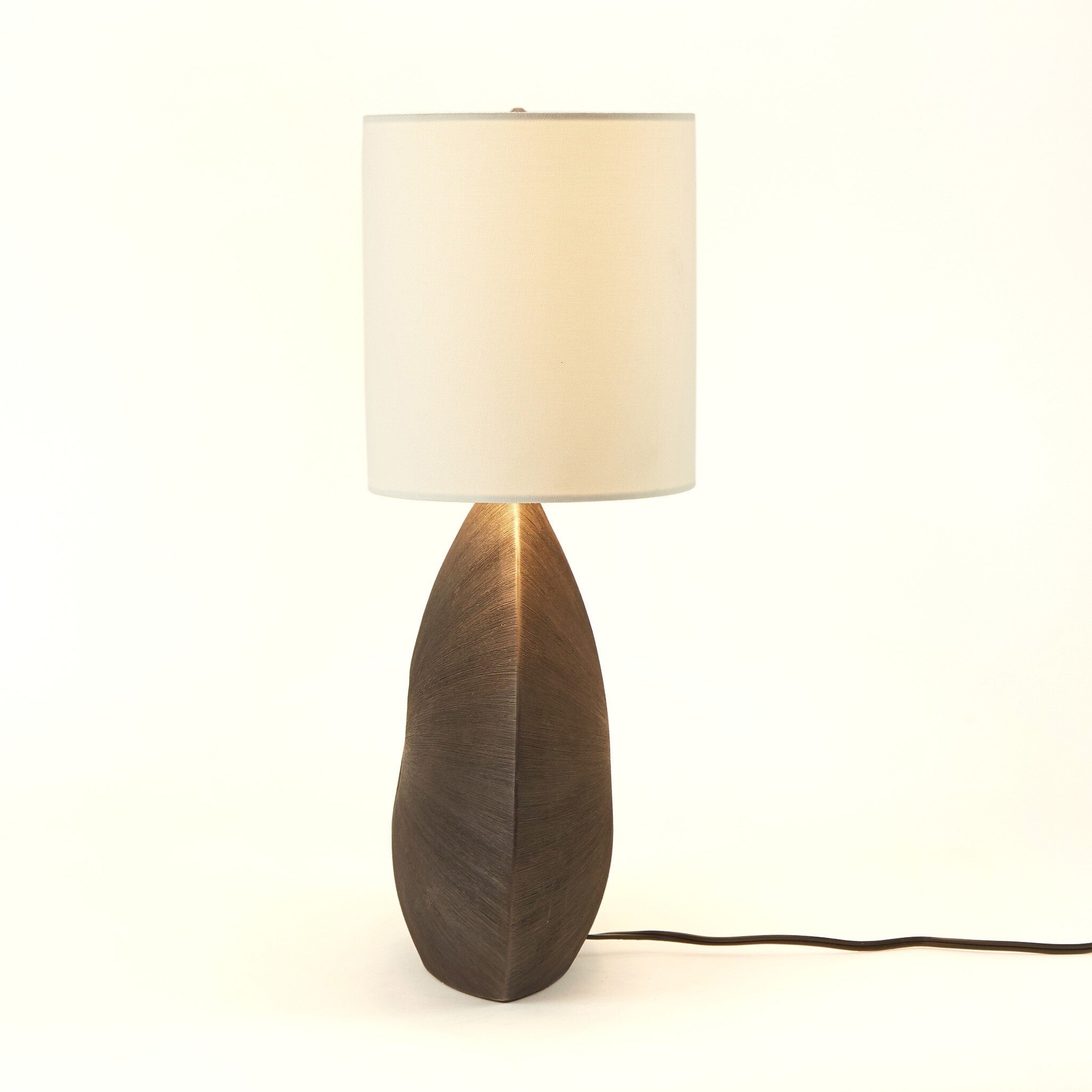 Busaba Table Lamp - Textured Matte Black Porcelain Ceramic - Image 4