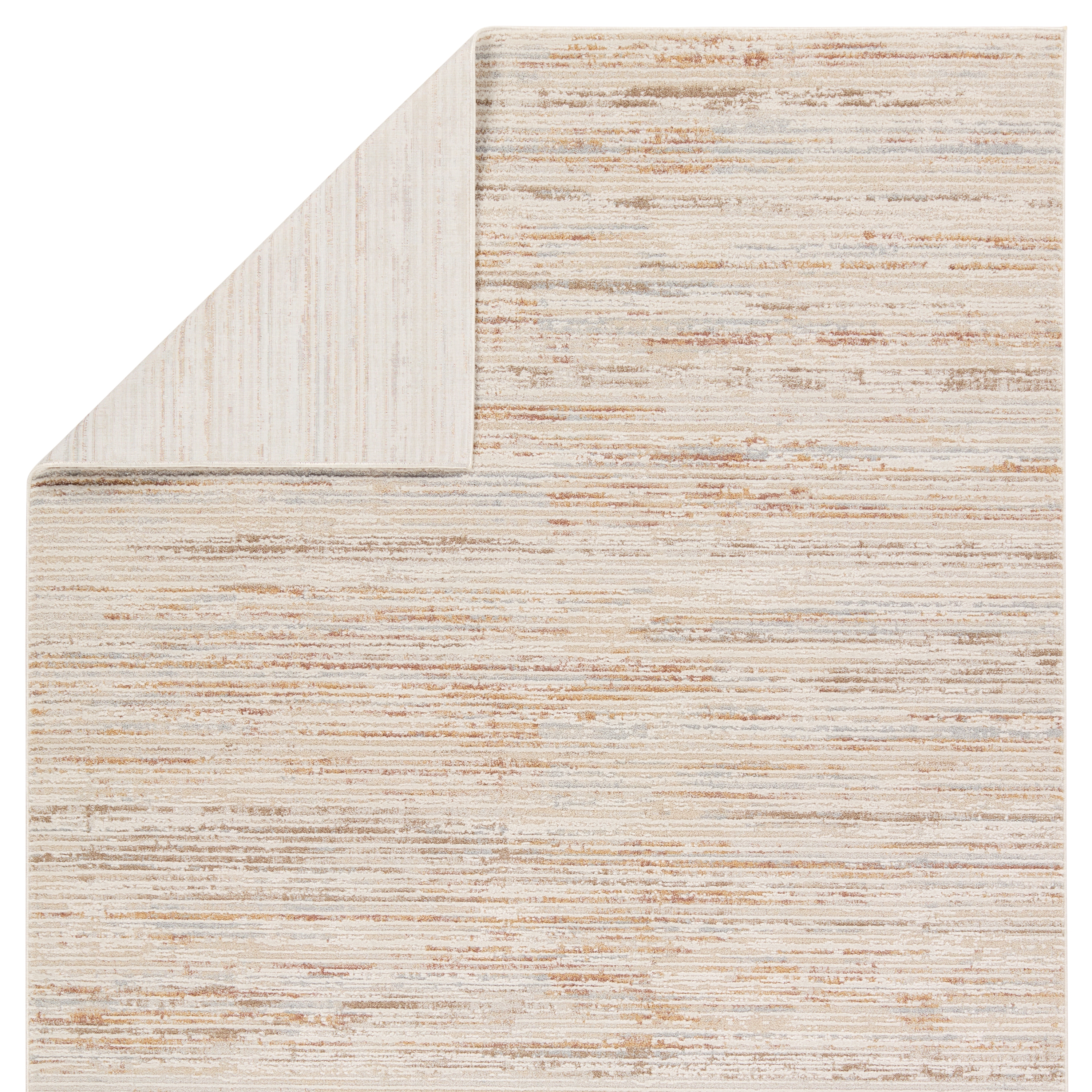 Oriel Striped Beige/Cream Area Rug (3'11"X5'11") - Image 2