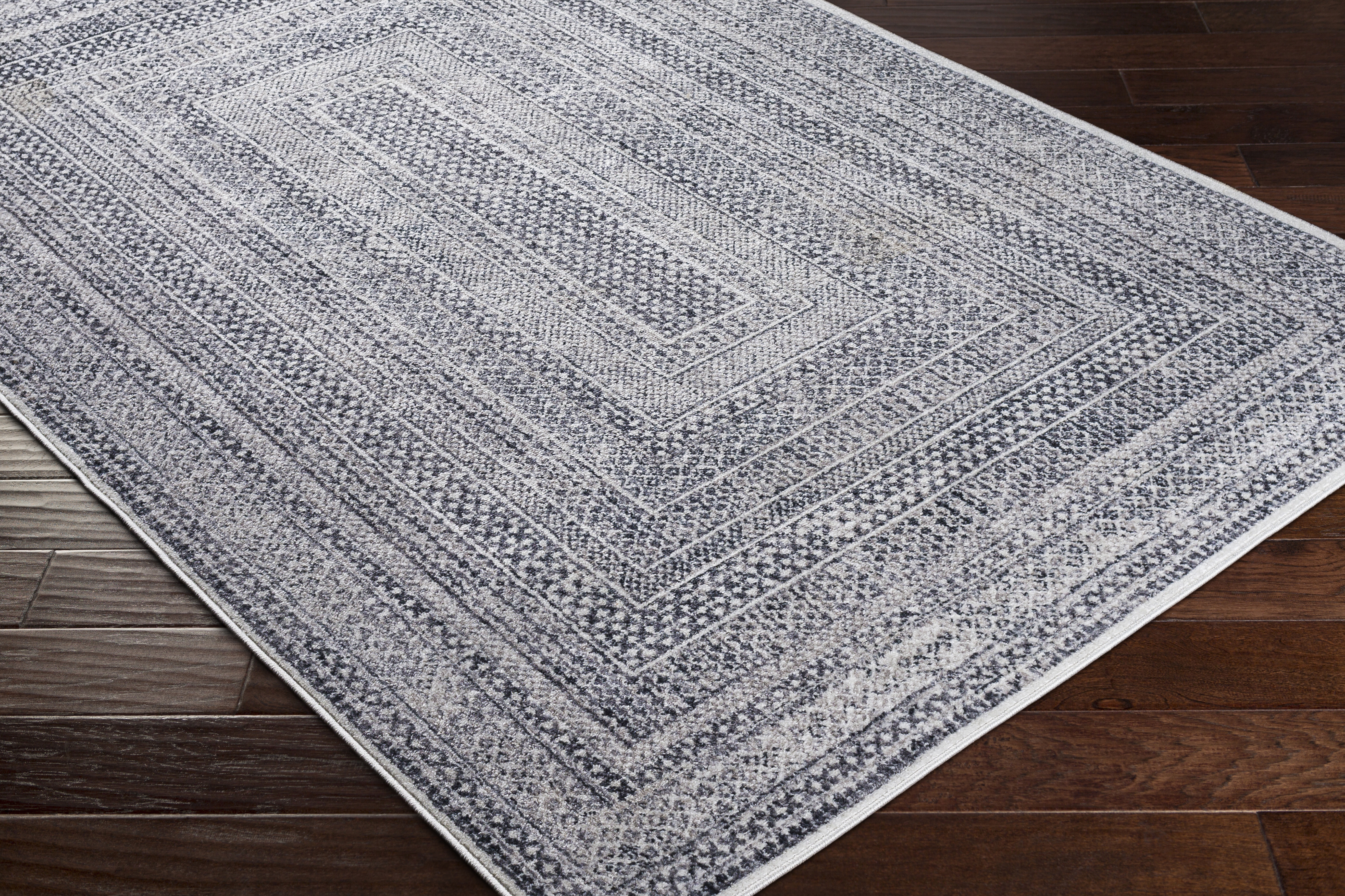 Alice Gray Indoor 5'3" x 7' Machine Woven Rug - Image 3