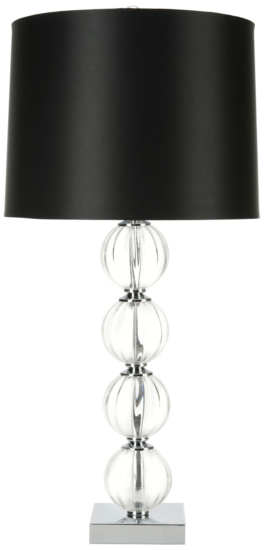 Amanda 31-Inch H Crystal Glass Globe Table Lamp - Clear - Arlo Home - Image 0