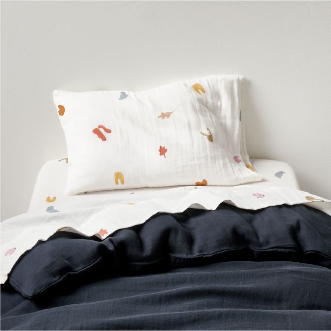Supersoft Midnight Navy Blue Organic Cotton Toddler Duvet Cover - Image 0