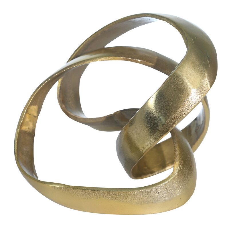 Samara Aluminum Knot Sculpture, Gold - Image 4