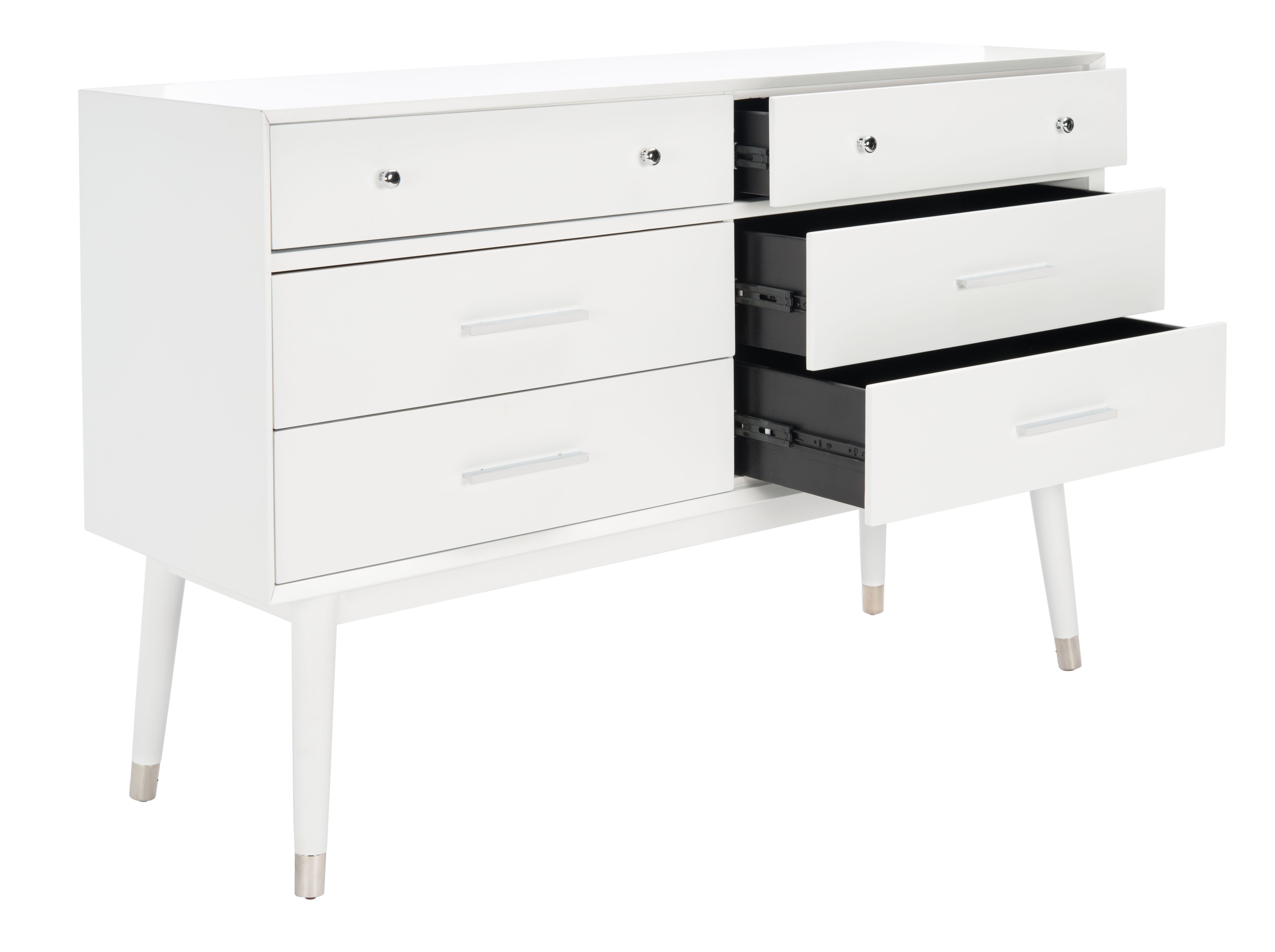 Madden Retro Dresser - White/Silver - Arlo Home - Image 2