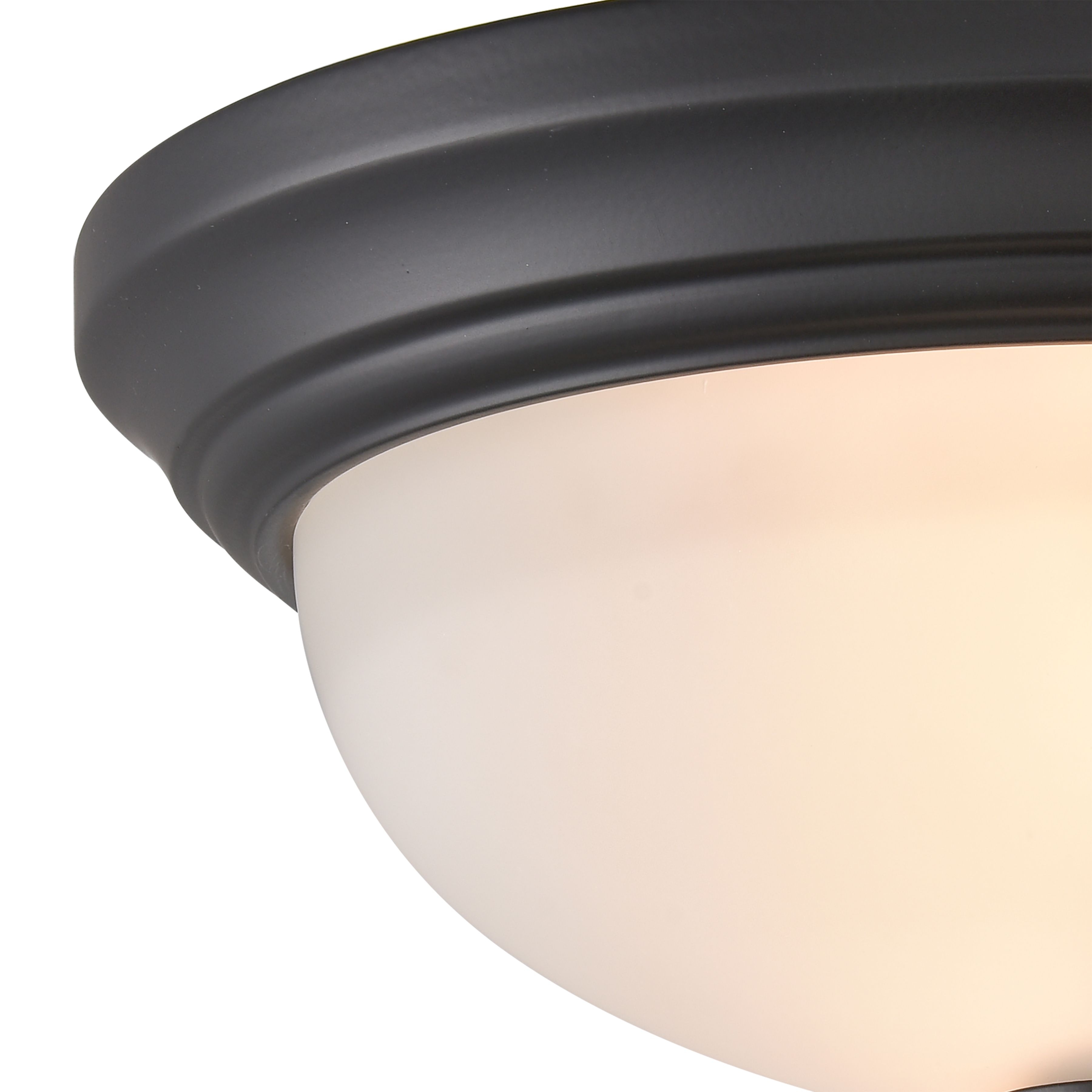 Basics 11'' Wide 2-Light Flush Mount - Black - Image 2