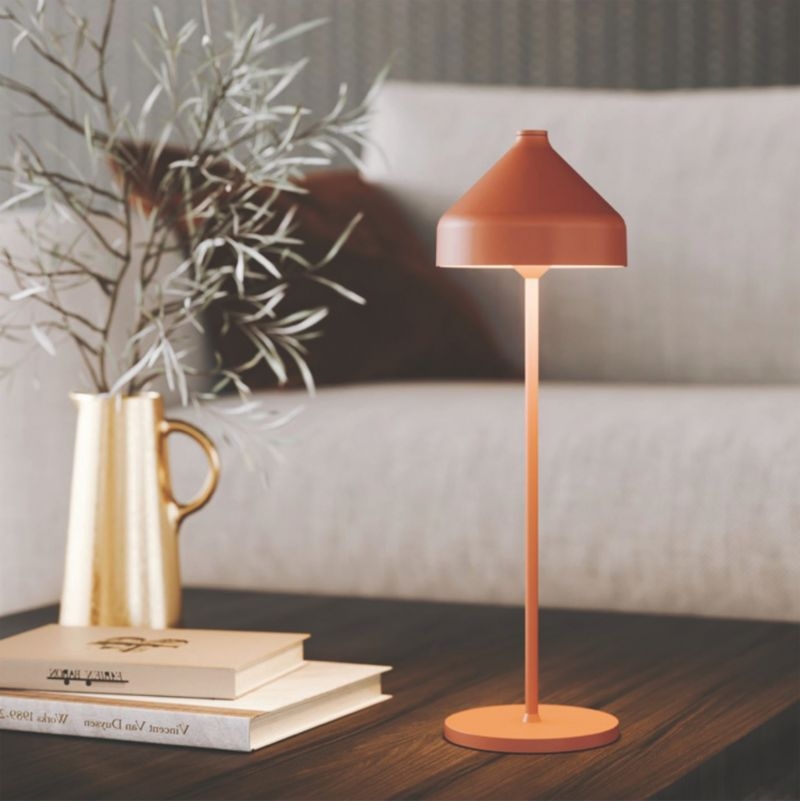 Amelie Pro Metal Table Lamp Terracotta by Zafferano America 13.4" - Image 1