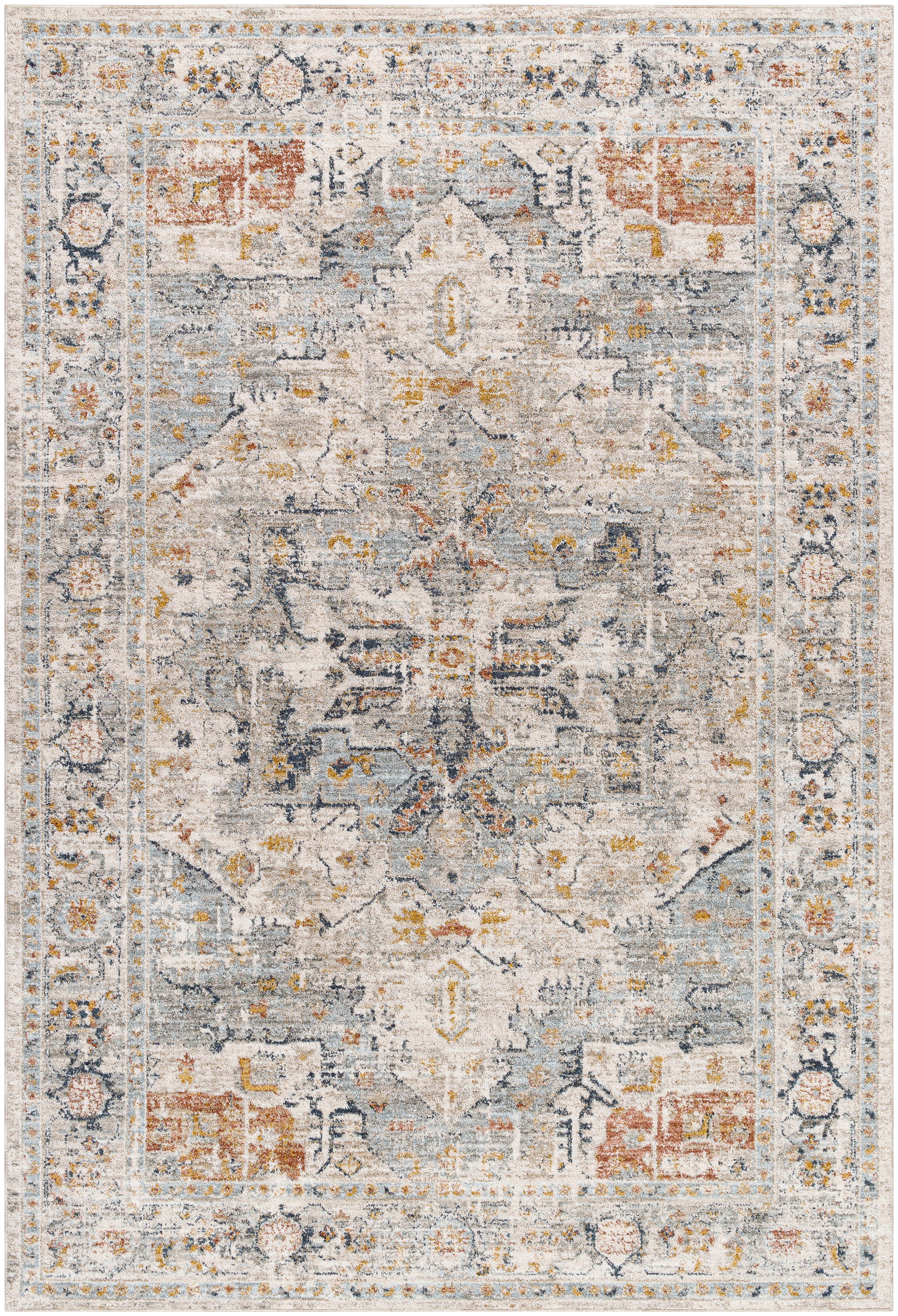 Beckham Beige Indoor 2' x 2'11" Machine Woven Rug - Image 0