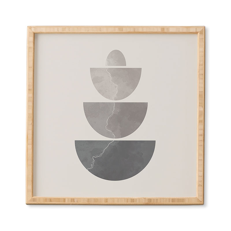 Monochrome Balance 2 by Alisa Galitsyna - Framed Wall Art Basic Black 30" x 30" - Image 0