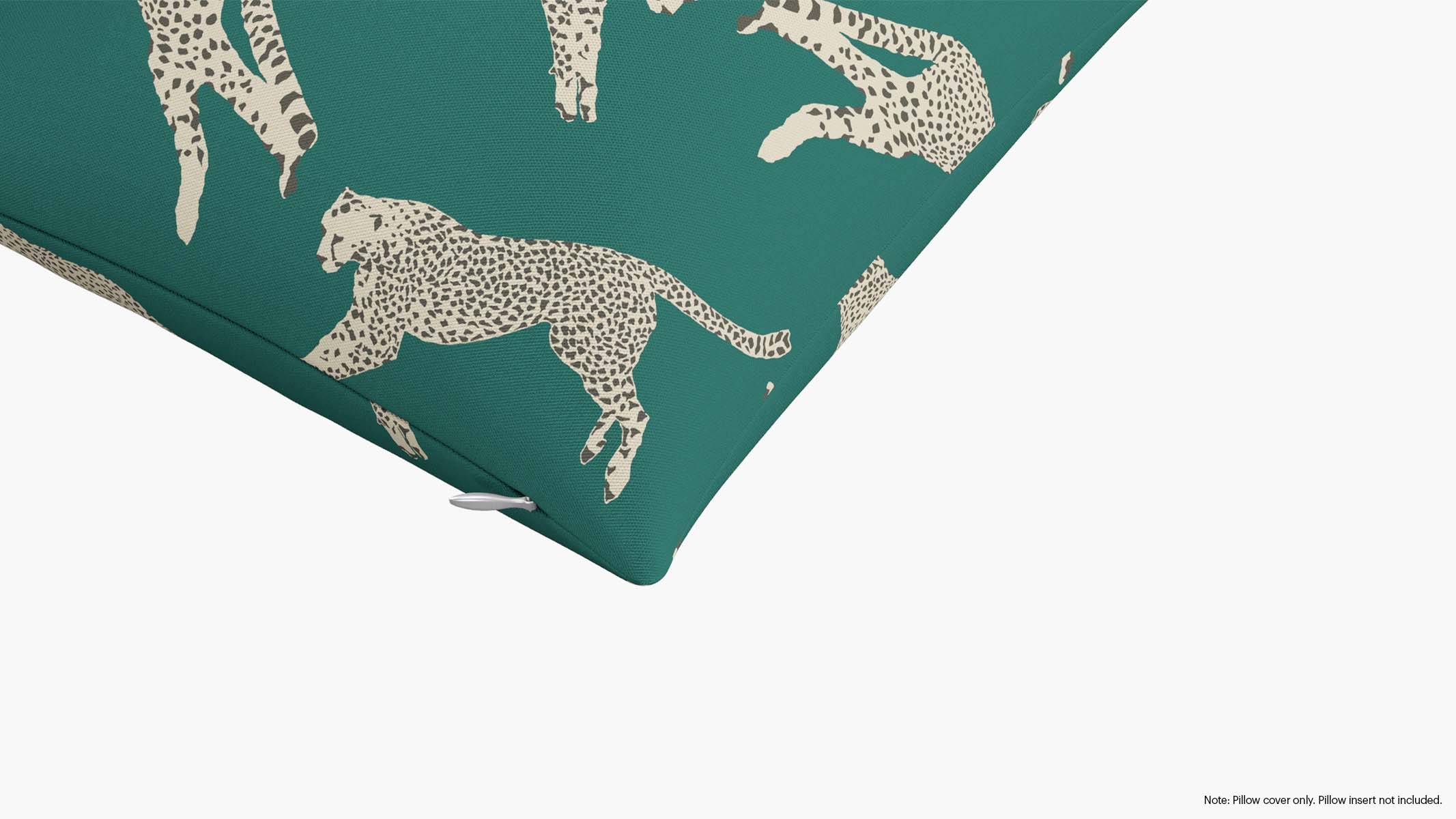Throw Pillow Cover 16", Polo Green Cheetah, 16" x 16" - Image 1