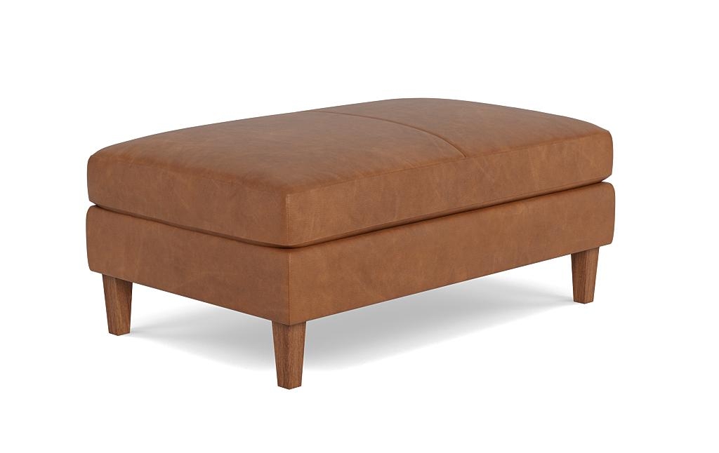 Sloan Leather Ottoman - Image 1