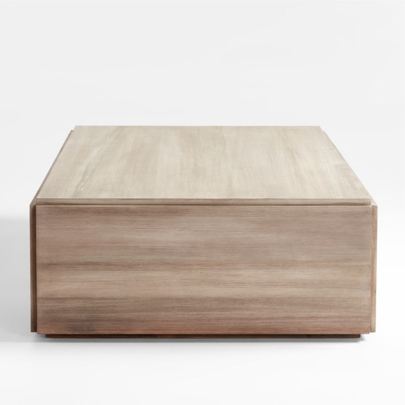 Troupe Natural Pine Wood 65" Rectangular Coffee Table - Image 3