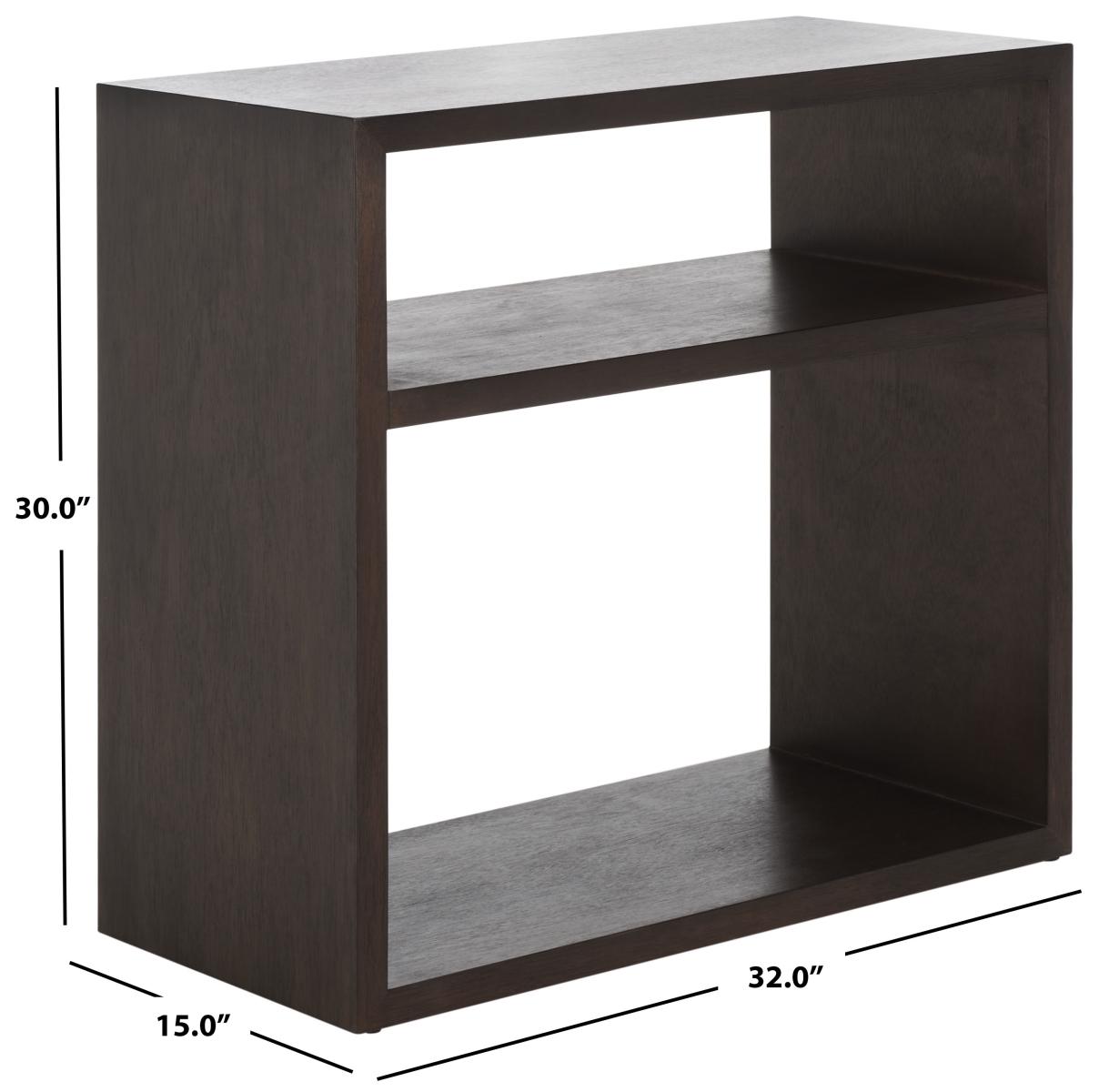 Munson 2 Shelf Console Table - Dark Oak - Safavieh - Image 8