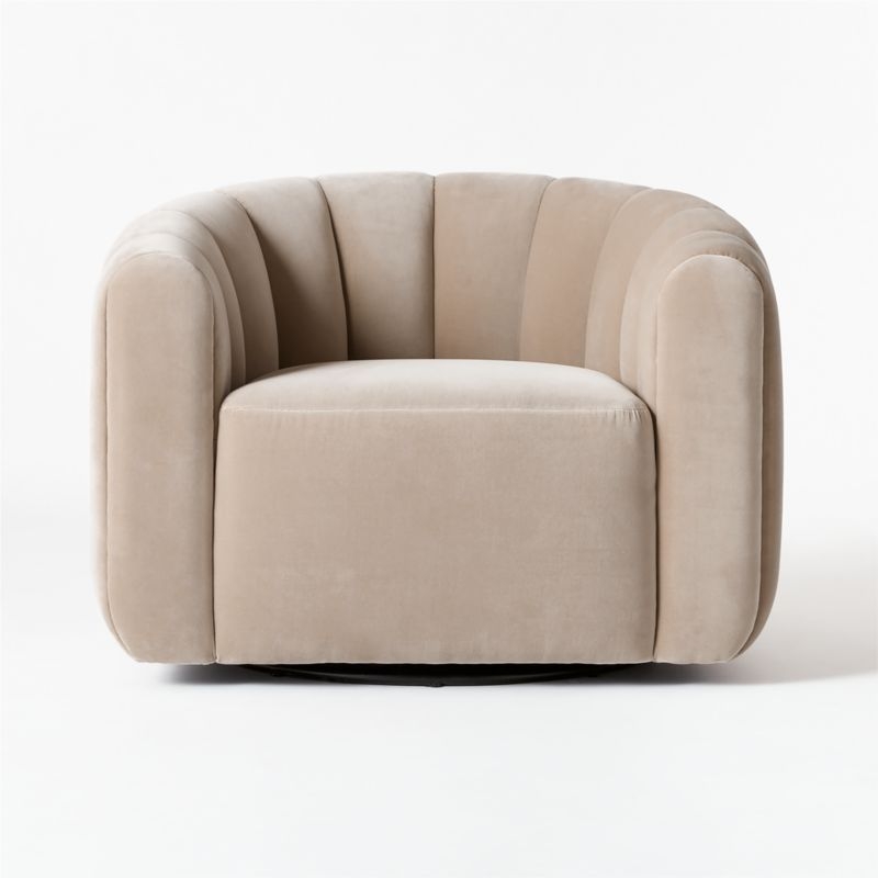 Fitz Grey Swivel Chair - Image 1