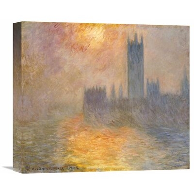 'Parliament at Sunset' by Claude Monet Painting Print on Wrapped Canvas - Image 0