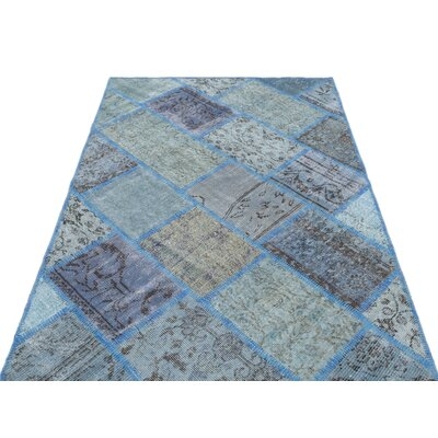 One-of-a-Kind Hand-Knotted 1960s Blue 3'2" x 5'2" Area Rug - Image 0