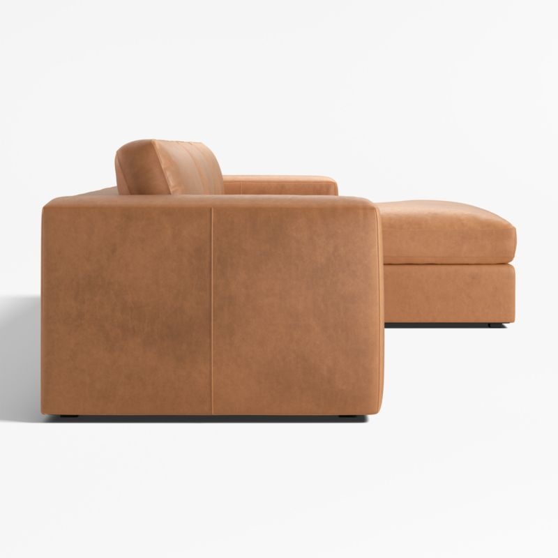 Oceanside 2-Piece Leather Sectional Sofa with Chaise Lounge - Image 2