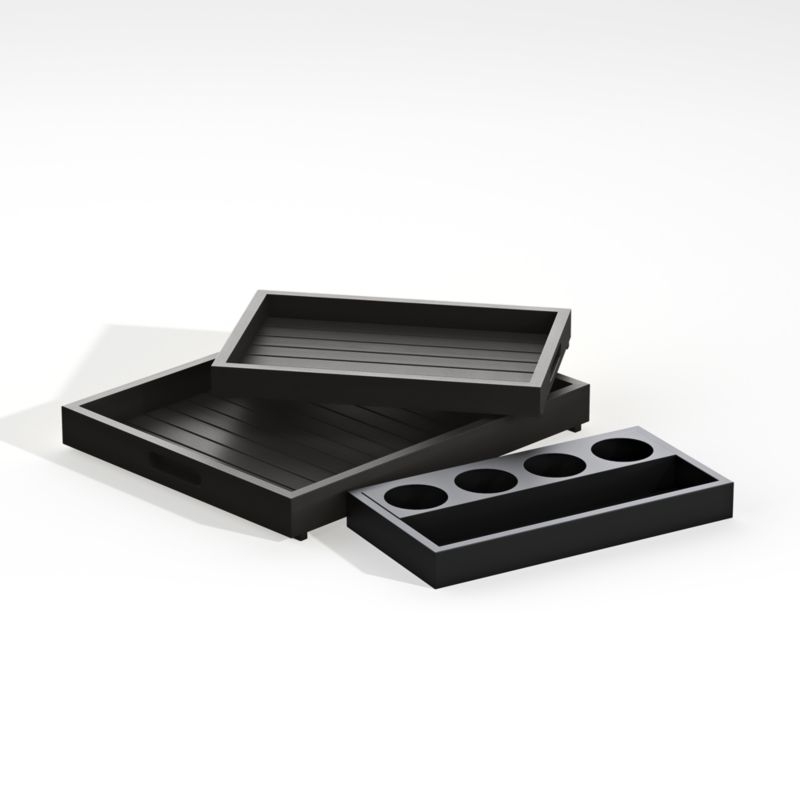 Alfresco Black Outdoor Storage Cart with Casters - Image 3