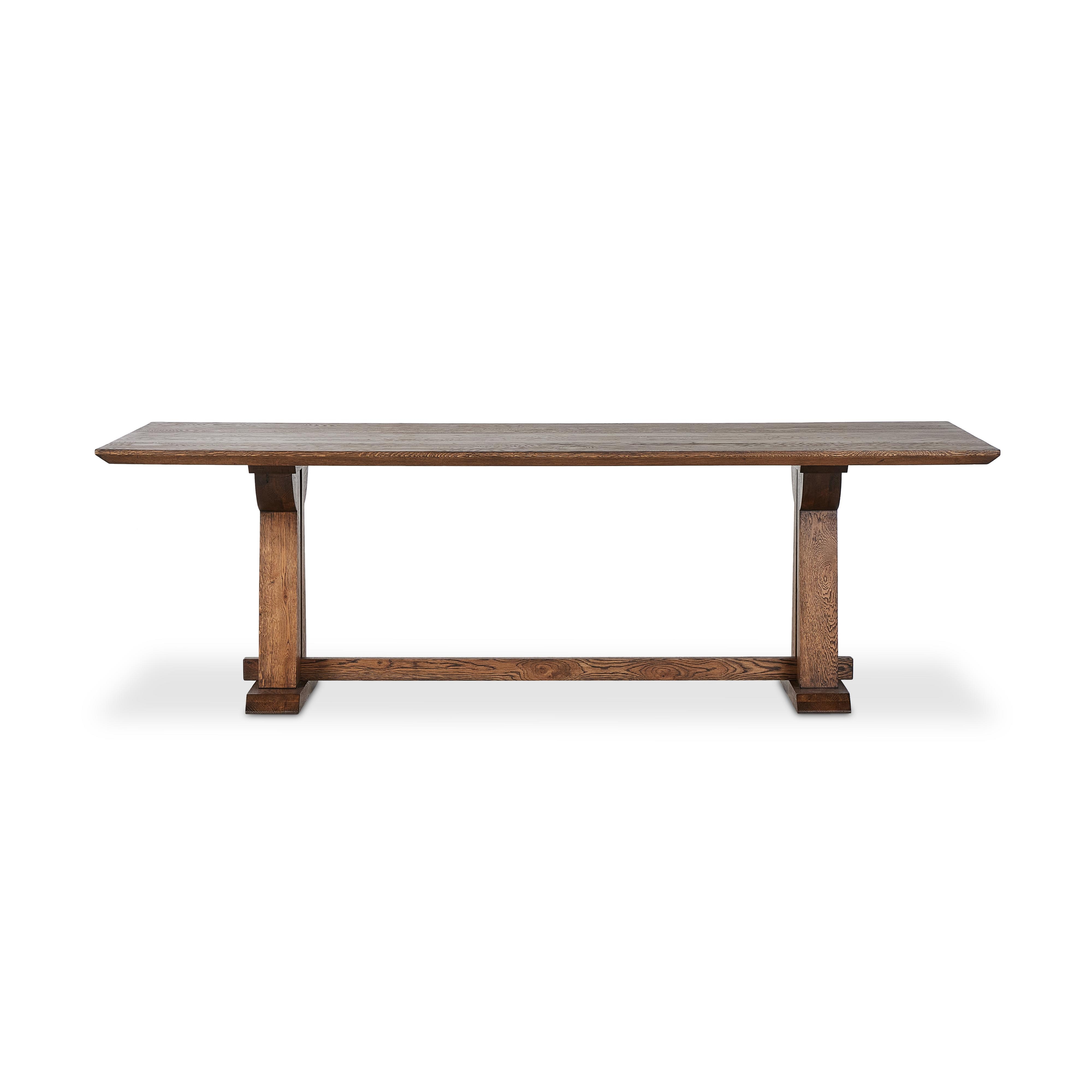 Ashwin Dining Table-Brown Oak - Image 3