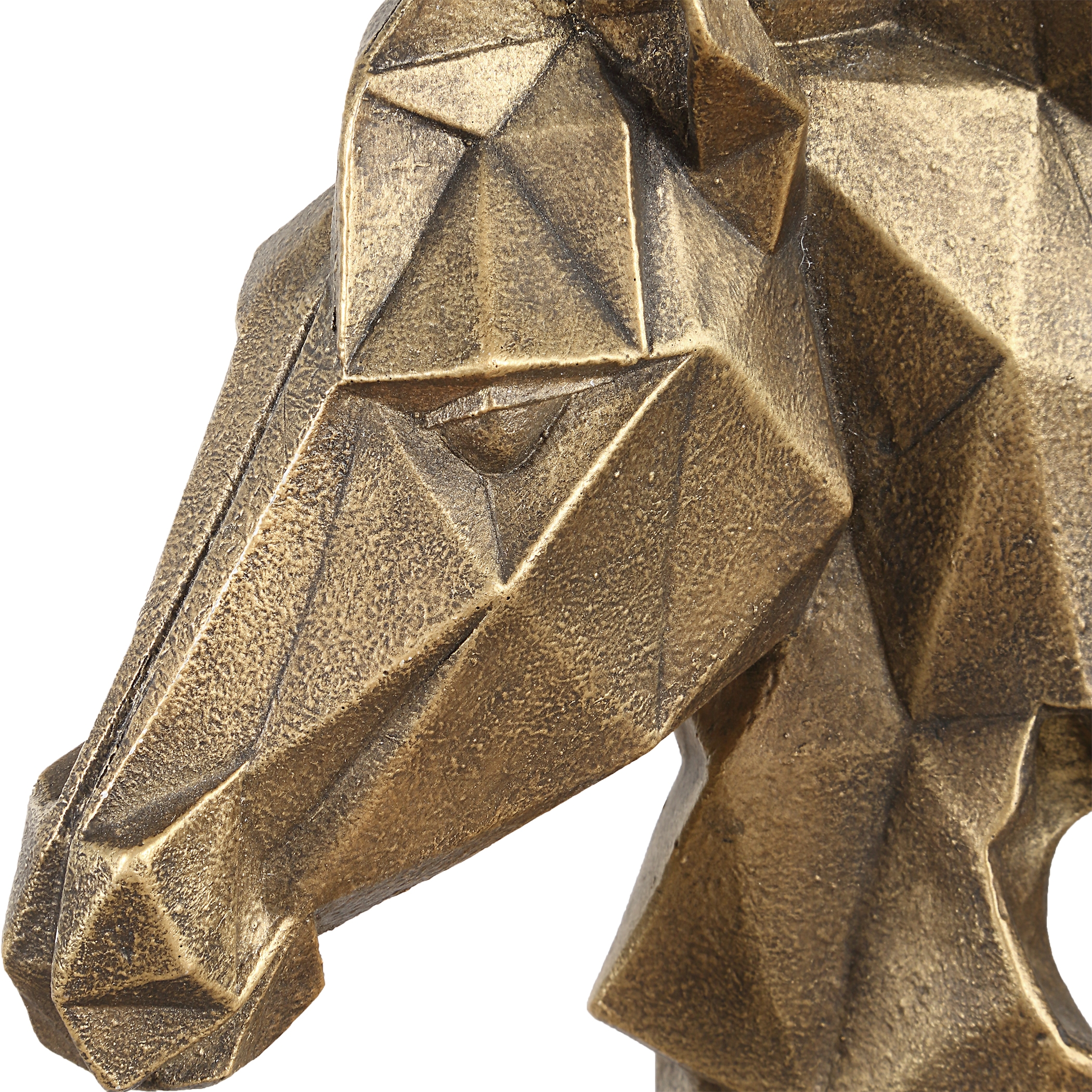 Chiseled Horse Bust Sculpture - Image 5