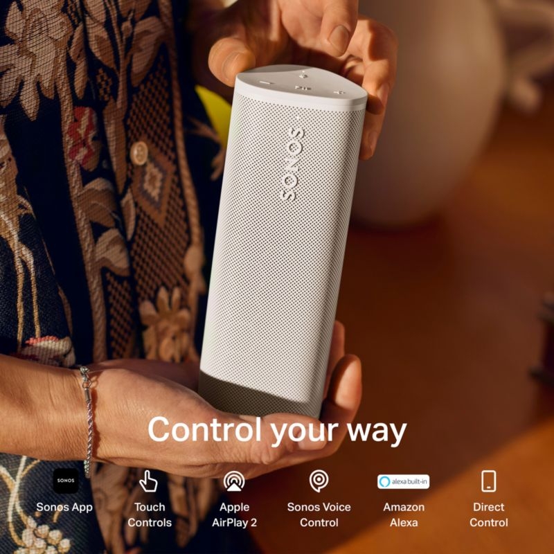 Sonos Roam 2 White Portable Waterproof Bluetooth Smart Speaker - Image 1
