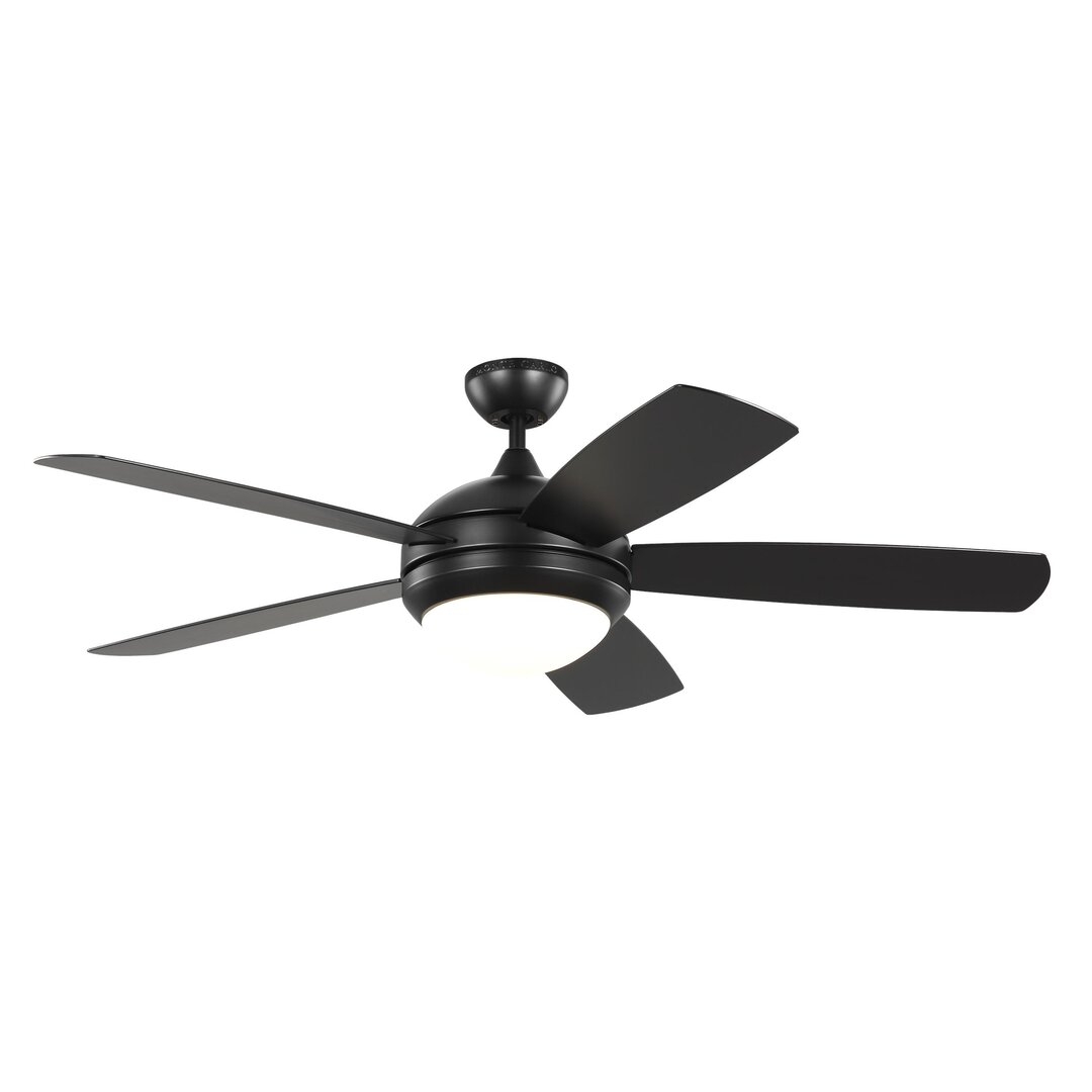 "Monte Carlo Fan Company 52"" Kadian 5 - Blade Outdoor LED Standard Ceiling Fan with Pull Chain and Light Kit Included" - Image 0