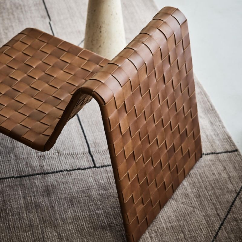 Saddle Leather Accent Chair - Image 3