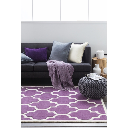 Transit Purple Indoor 8' x 8' Handmade Rug - Image 0