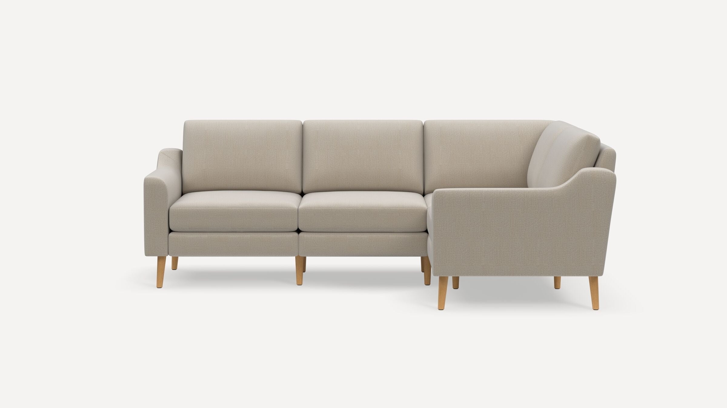 Nomad 4-Seat Corner Sectional - Georgia Clay - Performance Chenille / Oak - Wood / Slope - Image 0
