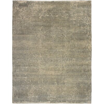 One-of-a-Kind Hanrahan Hand-Knotted Gray 7'7" x 9'9" Wool Area Rug - Image 0
