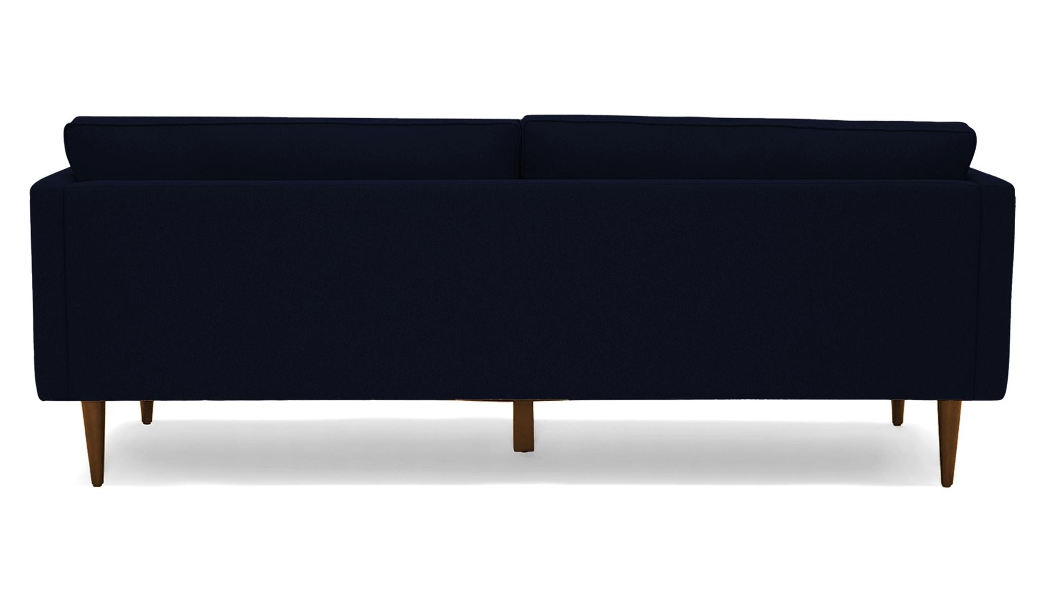Blue Preston Mid Century Modern 86" Sofa - Bentley Indigo - Mocha - Image 4