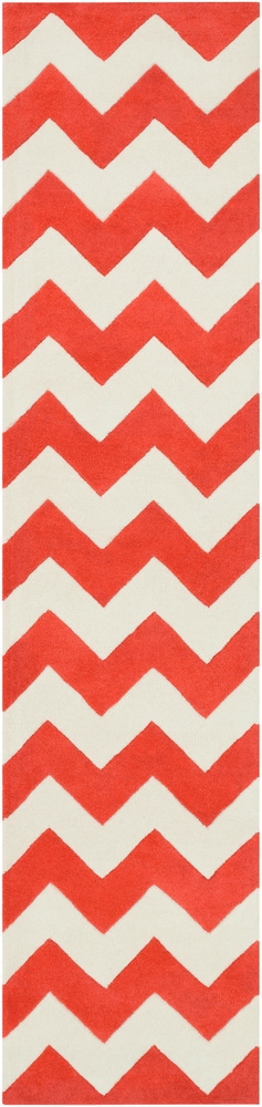Transit Red Indoor 2'3" x 8' Handmade Rug - Image 0