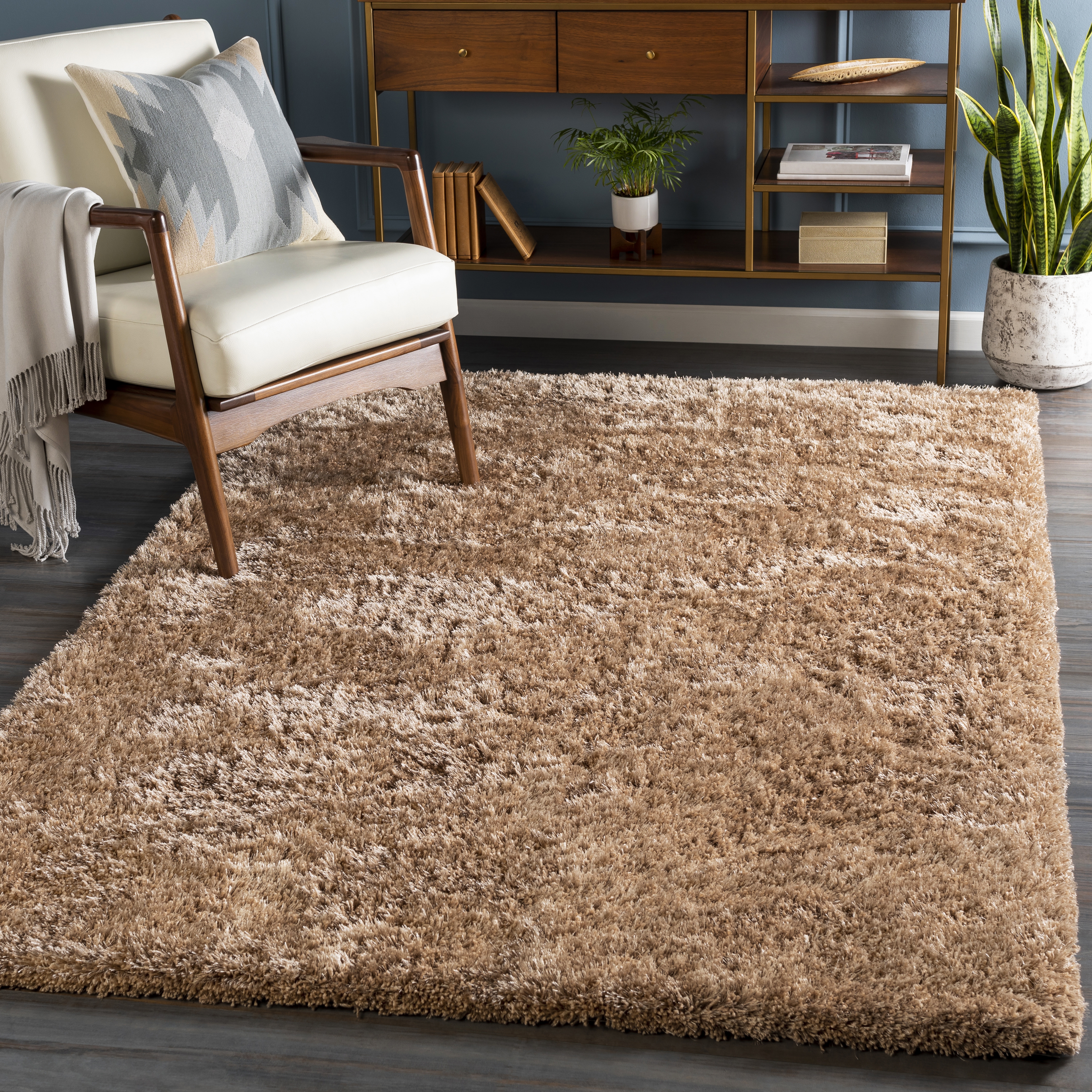Grizzly Brown Indoor 6' x 9' Handmade Rug - Image 1