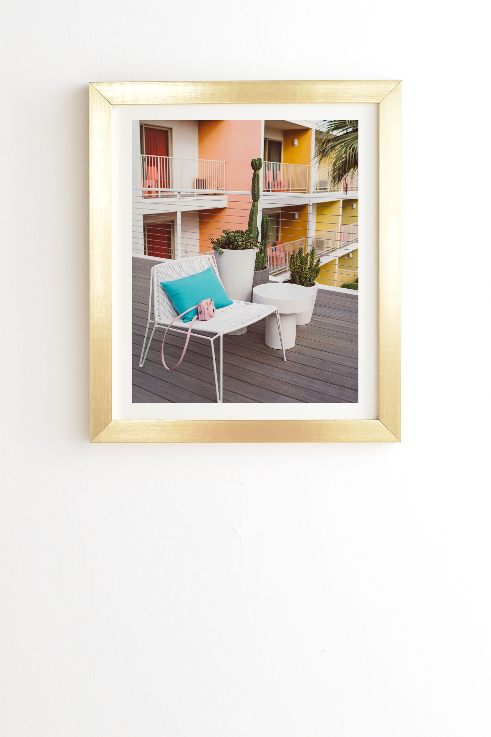 Palm Springs Vibes Iv by Bethany Young Photography - Framed Wall Art Basic Gold 30" x 30" - Image 0