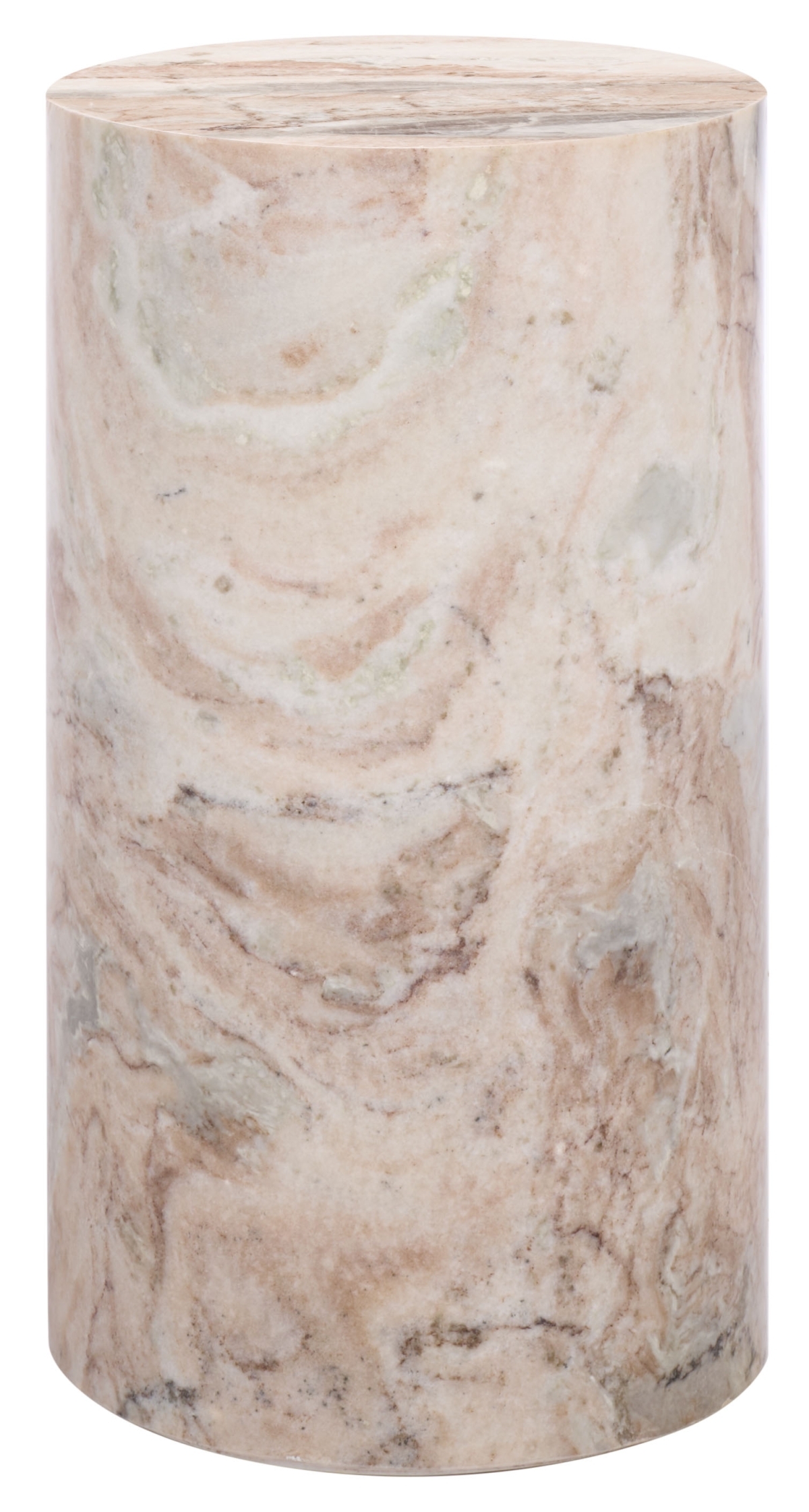 Leahbryanna Round Drink Table - White / Brown - Image 0