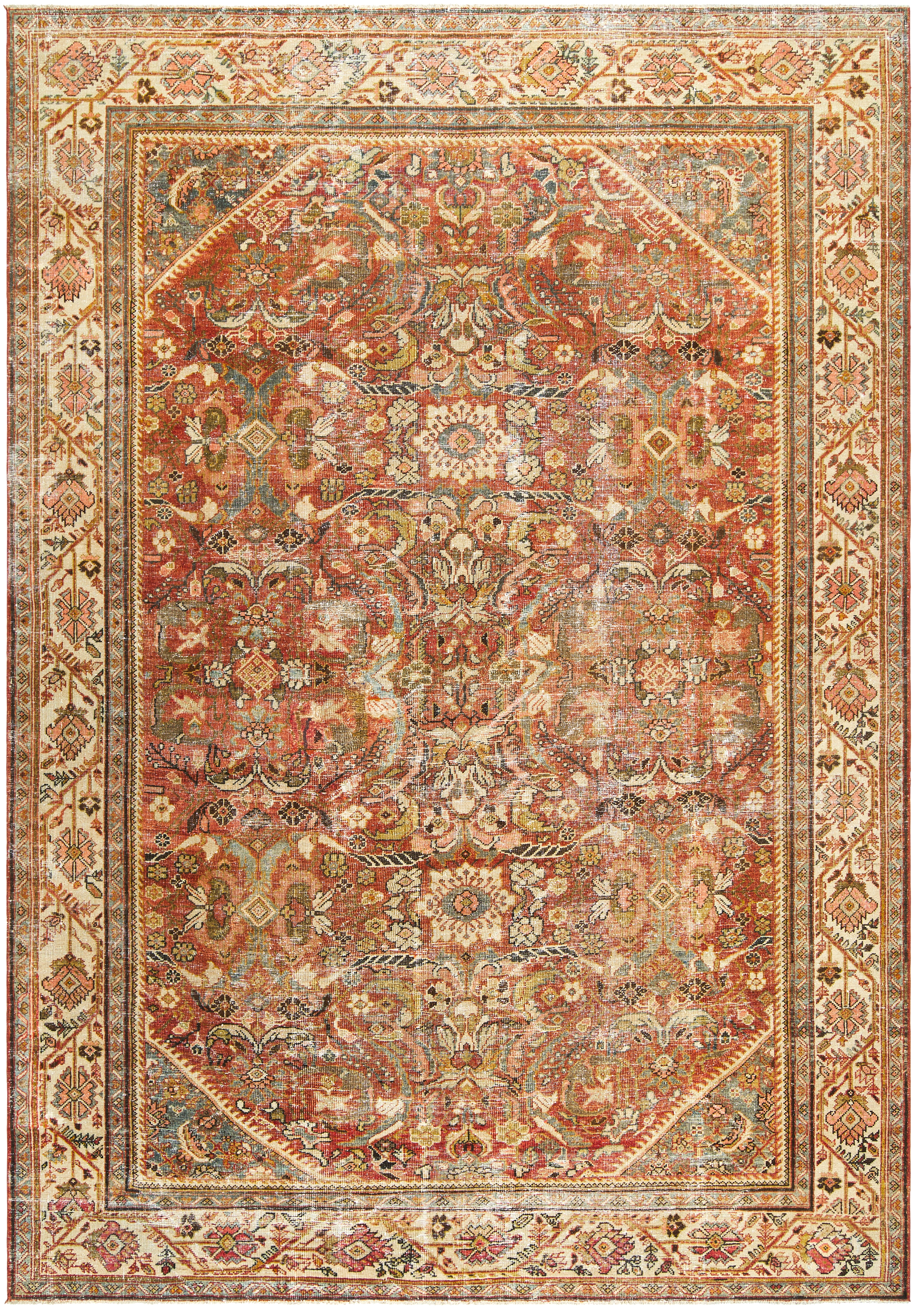 Antique One of a Kind  Indoor 7'6" x 12'1" Handmade Rug - Image 0