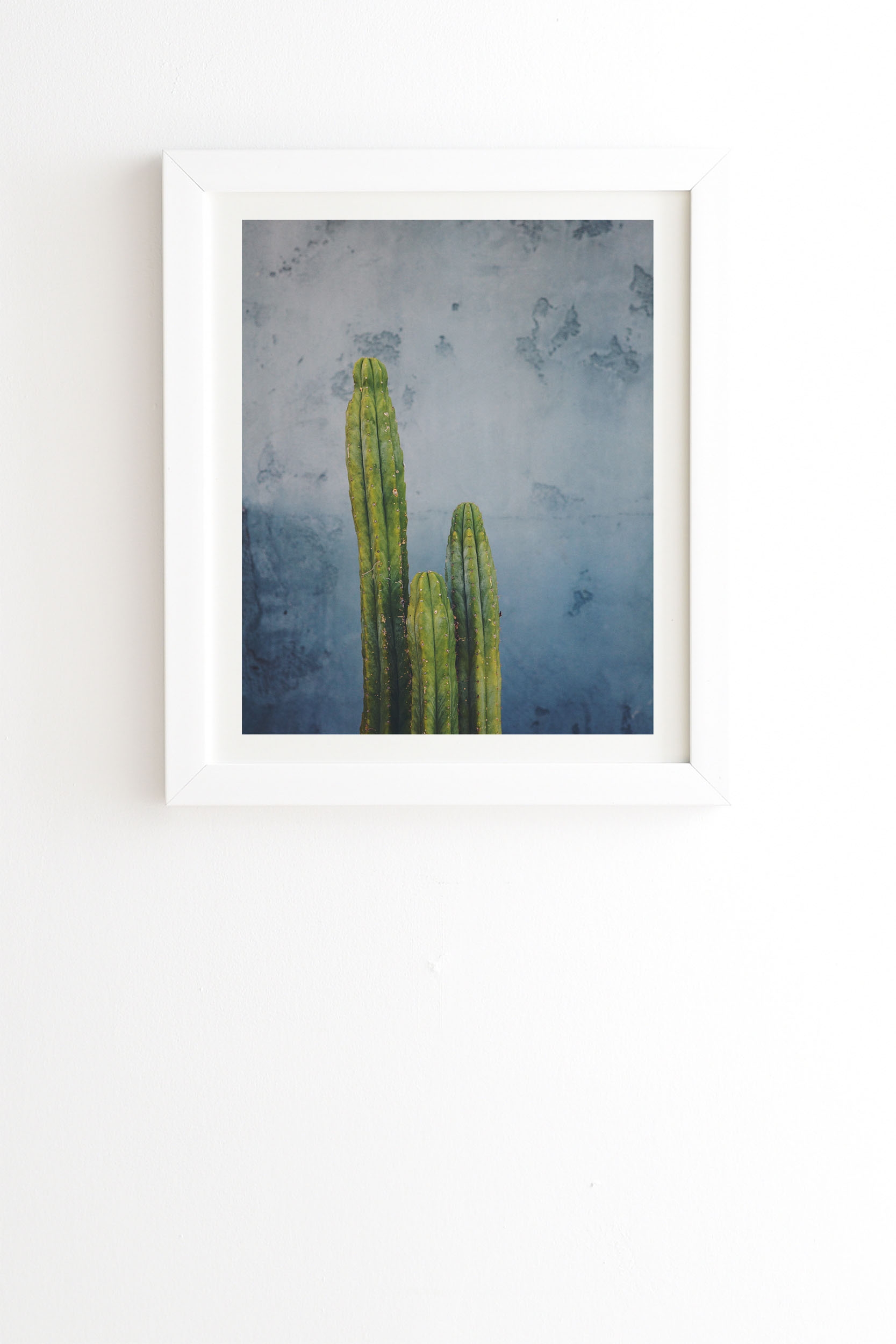Cactus Family Portrait by Catherine McDonald - Framed Wall Art Basic White 11" x 13" - Image 0