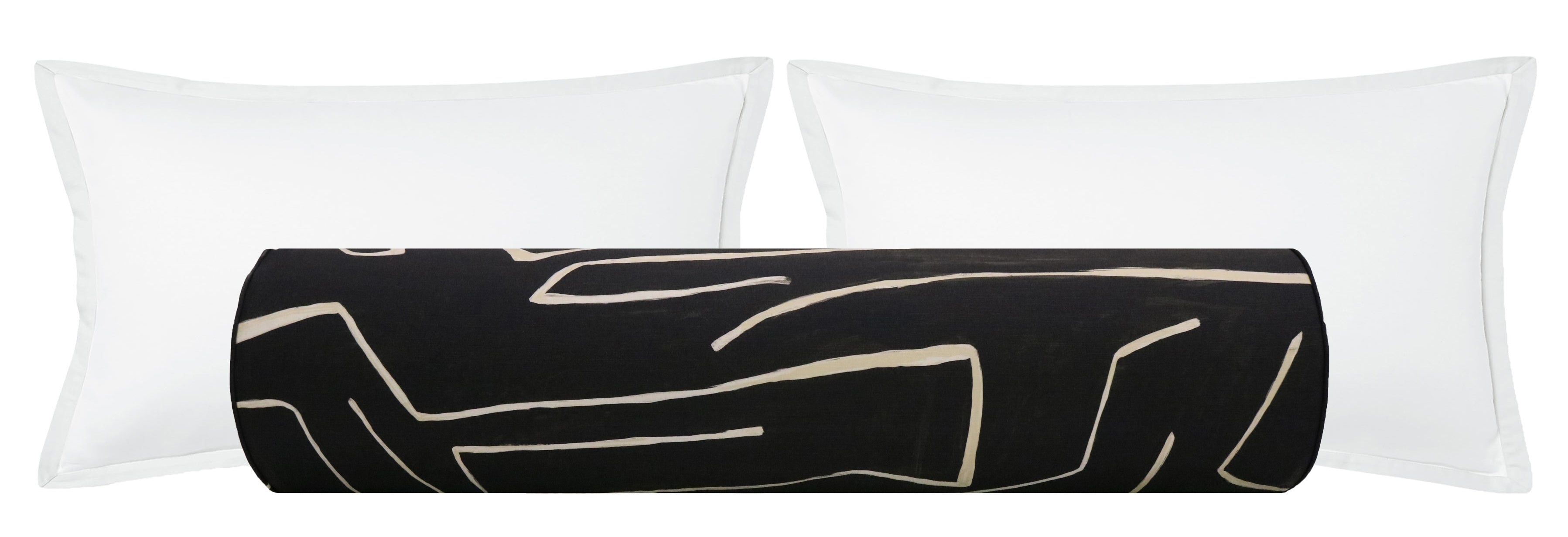 THE BOLSTER :: GRAFFITO // ONYX + BEIGE | KELLY WEARSTLER - BY THE YARD - Image 2