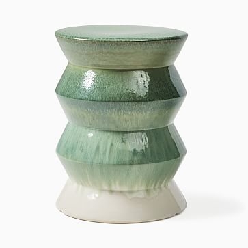 Cami Ceramic Side Table, Round, Sage - Image 0