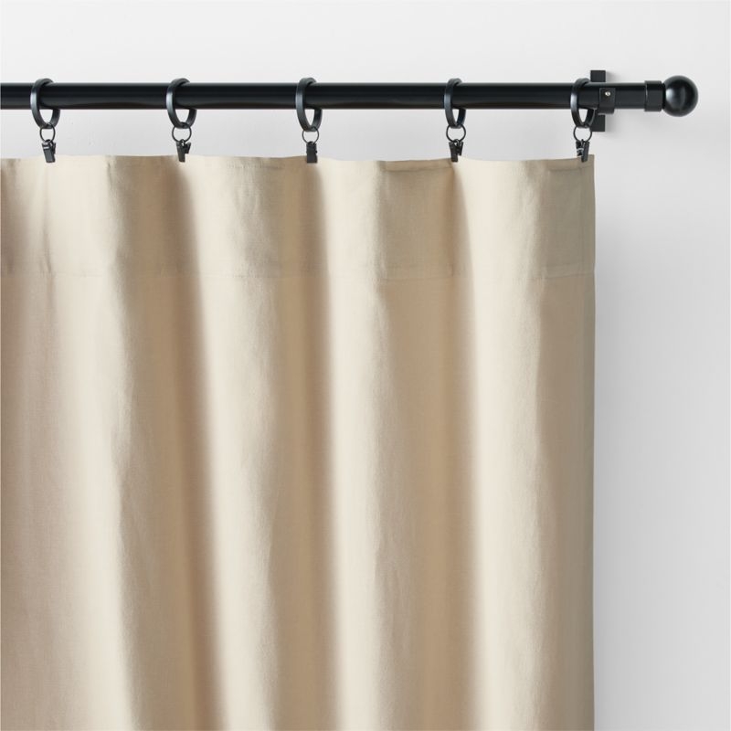 Organic Cotton Natural Taupe Window Curtain Panel 52"x84" - Image 2