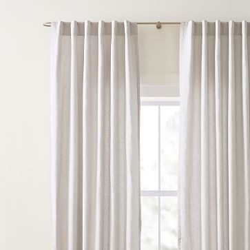 European Flax Linen Curtain, 48"x84", Pearl Gray - Image 3