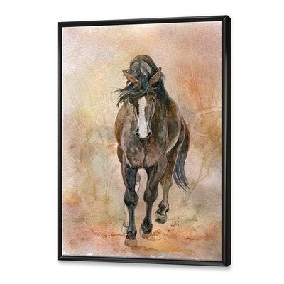 Portrait Of Beautiful Chestnut Horse I - Farmhouse Canvas Wall Art Print - Image 0
