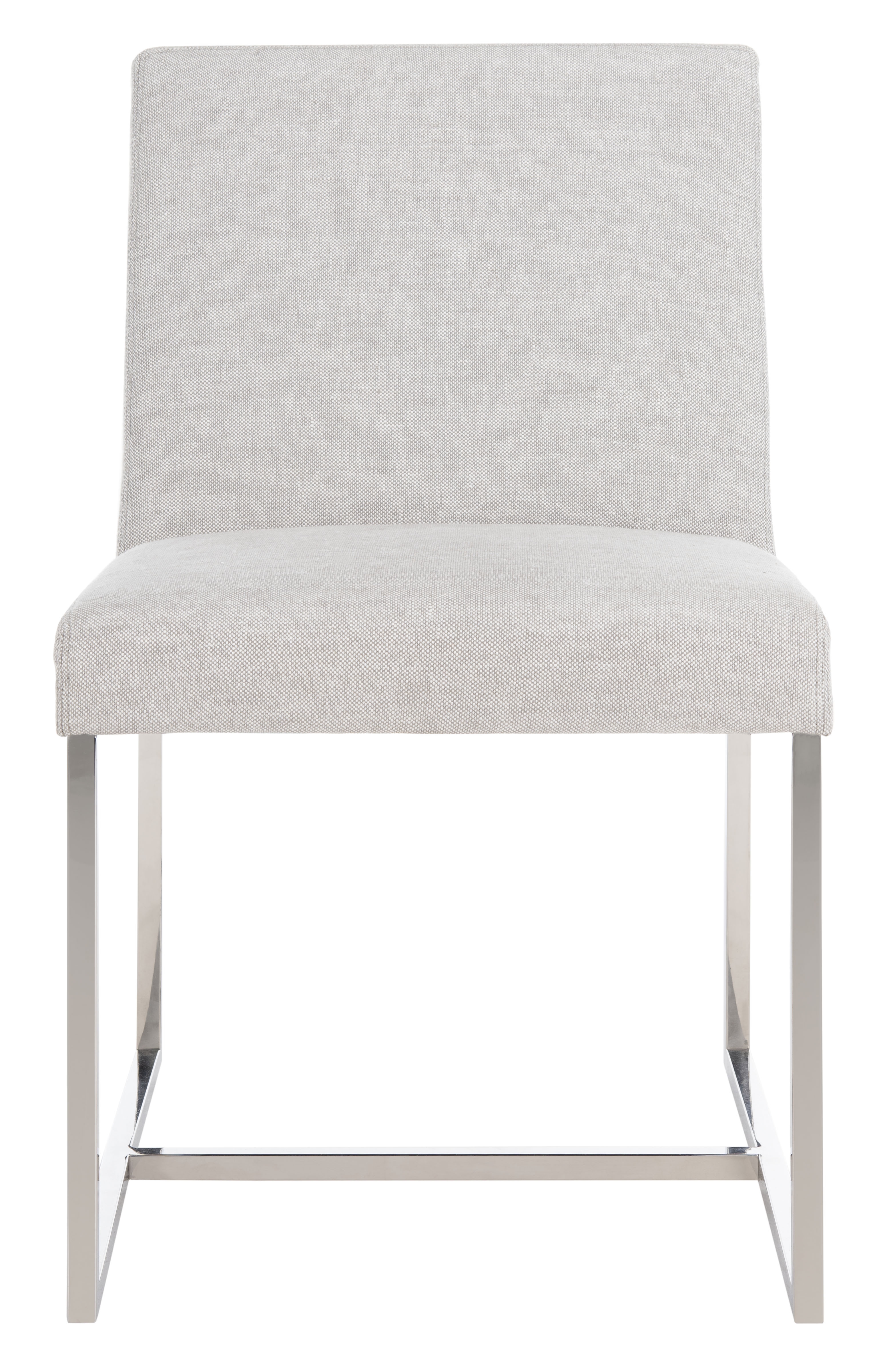 Lombardi Chrome Side Chair - Grey / White - Arlo Home - Image 0