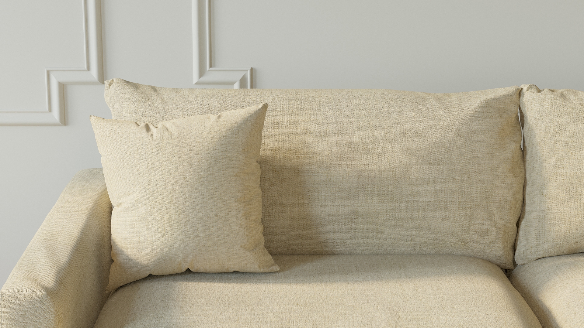 Throw Pillow 16", Talc Everyday Linen, 16" x 16" - Image 2
