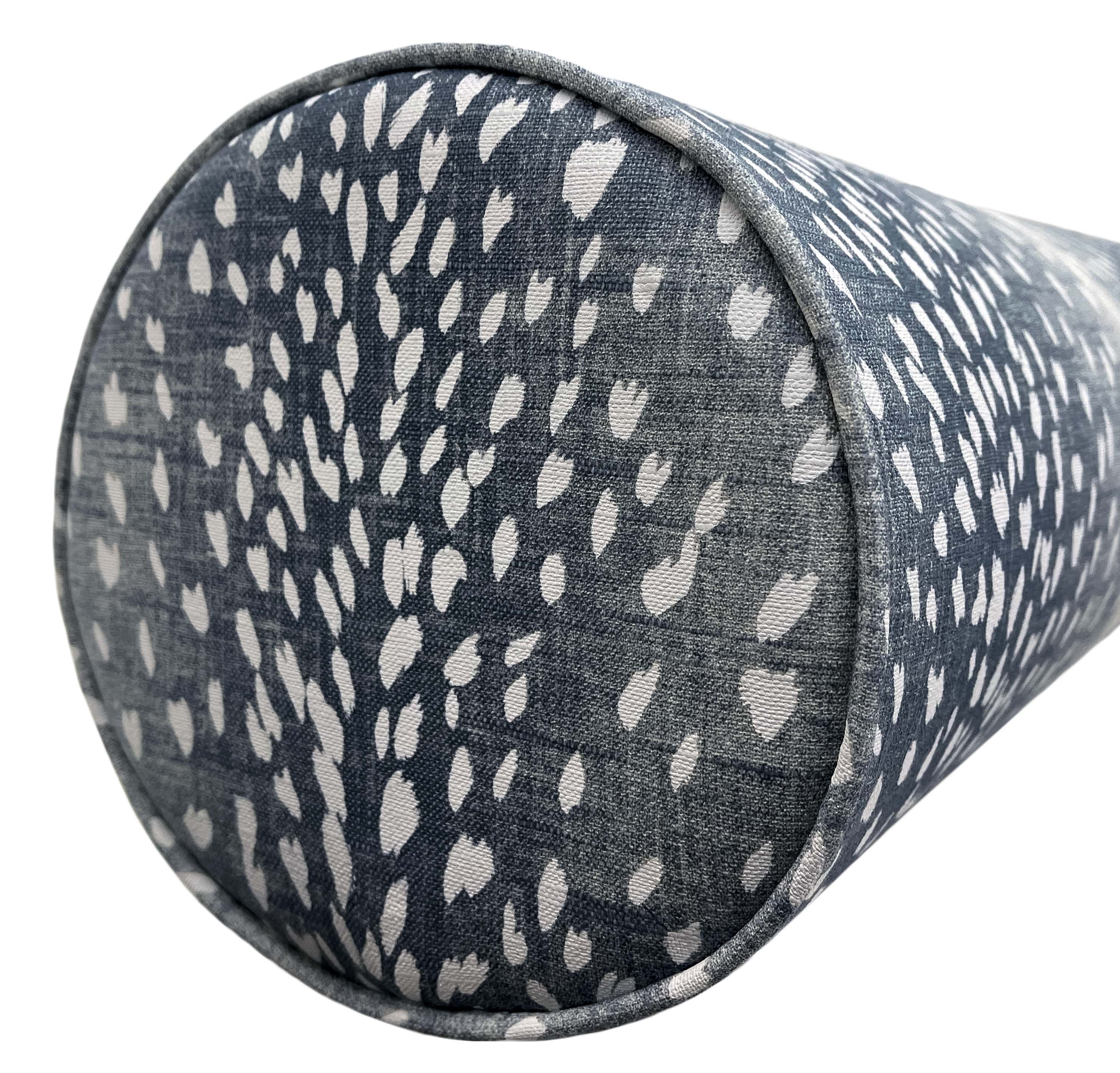 THE BOLSTER :: ANTELOPE LINEN PRINT // NAVY BLUE - TWIN XL // 9" X 30" - Image 1