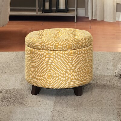 Zeringue 20" Wide Tufted Round Storage Ottoman - Image 0