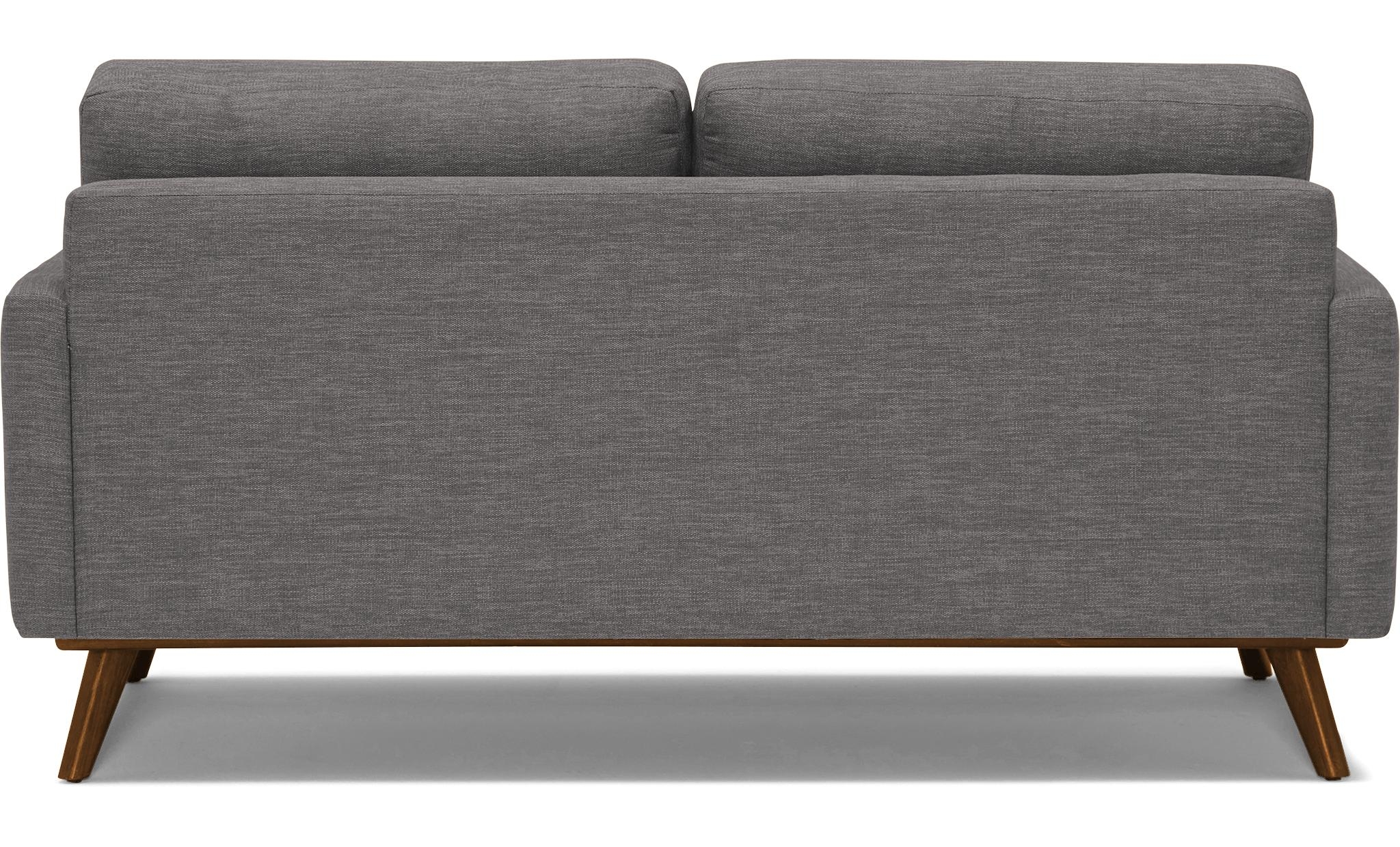 Gray Hopson Mid Century Modern Apartment Sofa - Taylor Felt Grey - Mocha - Image 4