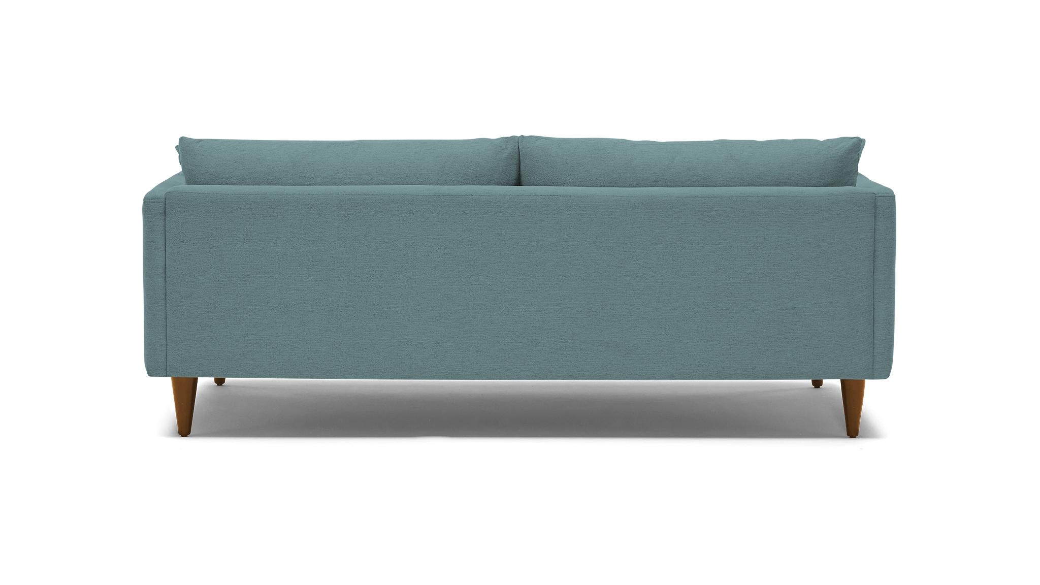 Blue Lewis Mid Century Modern Sofa - Dawson Slate - Mocha - Cone - Image 4
