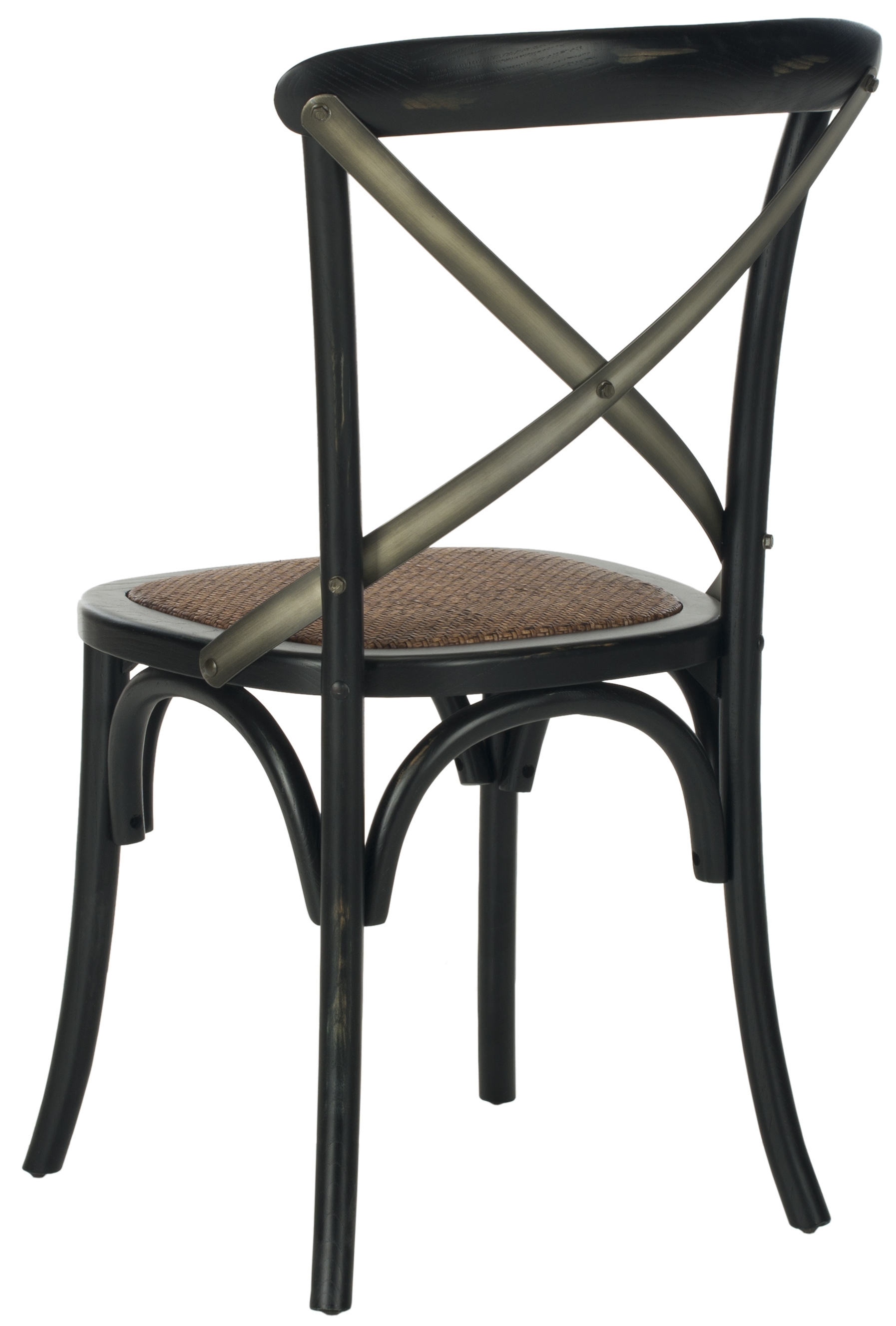 Eleanor 18''H X Back Farmhouse Side Chair - Distressed Hickory/Medium Brown - Safavieh - Image 3