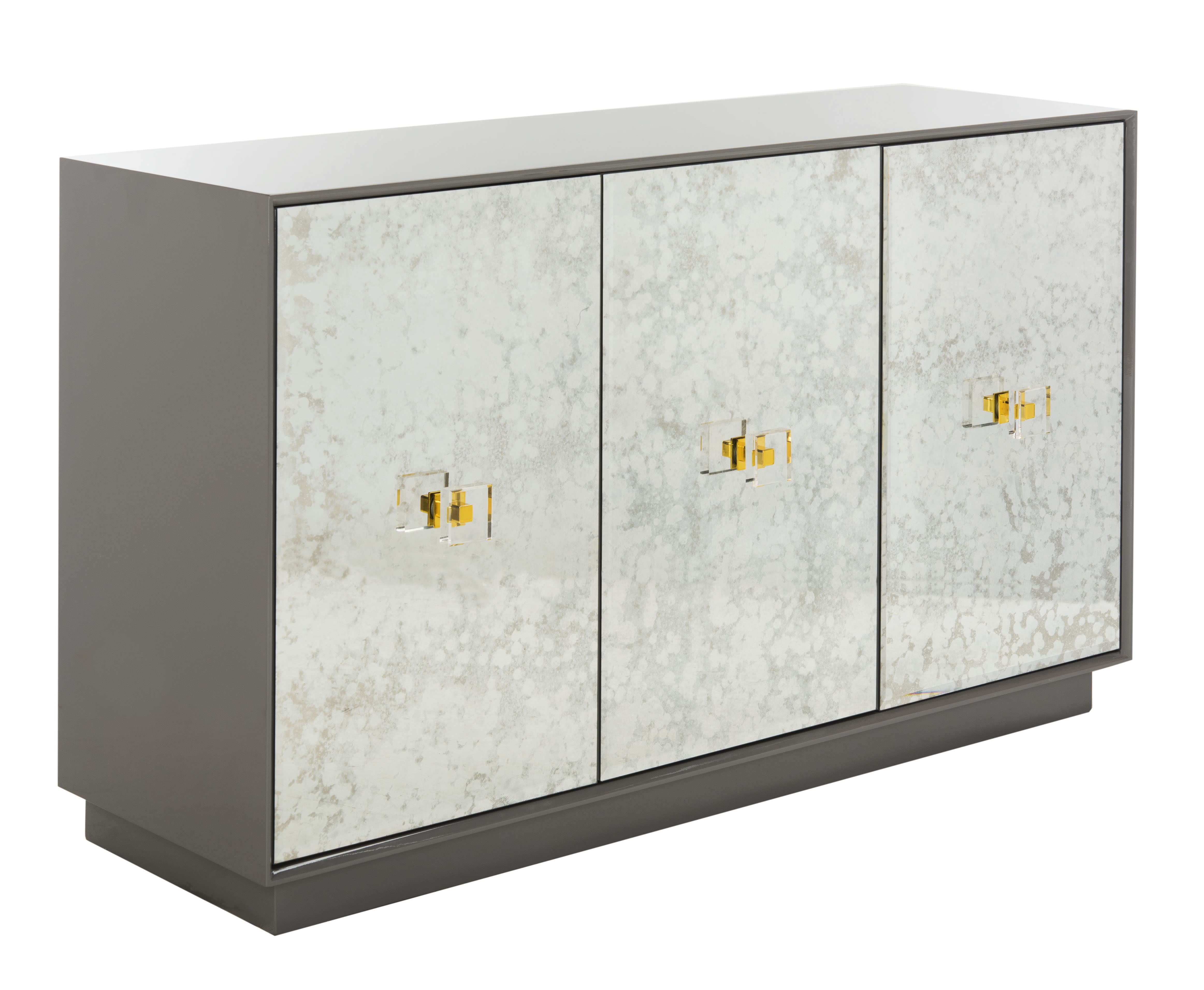 Felice 3 Door Eglomise Sideboard - Gray - Safavieh - Image 4