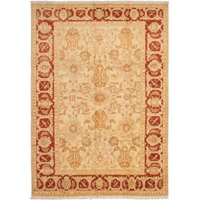 One-of-a-Kind Hogsett Hand-Knotted 2010s Chobi Beige 9' x 13'2" Wool Area Rug - Image 0